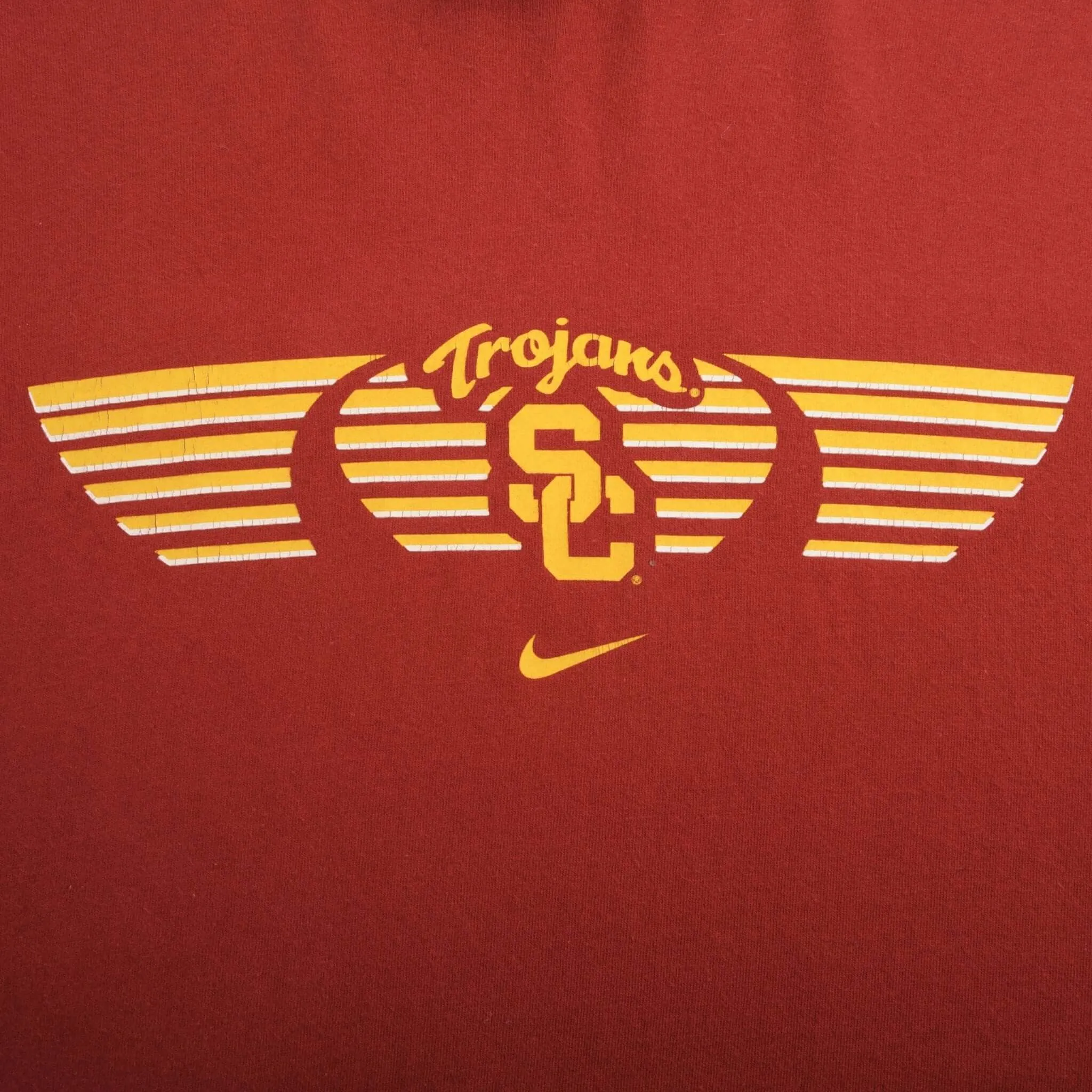 VINTAGE USC TROJANS NIKE CENTER SWOOSH LONG SLEEVE TEE SHIRT 2000S SIZE XL
