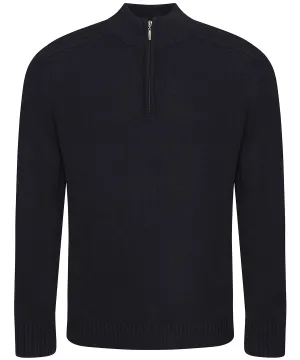 Wakhan  regen zip knit sweater | Black