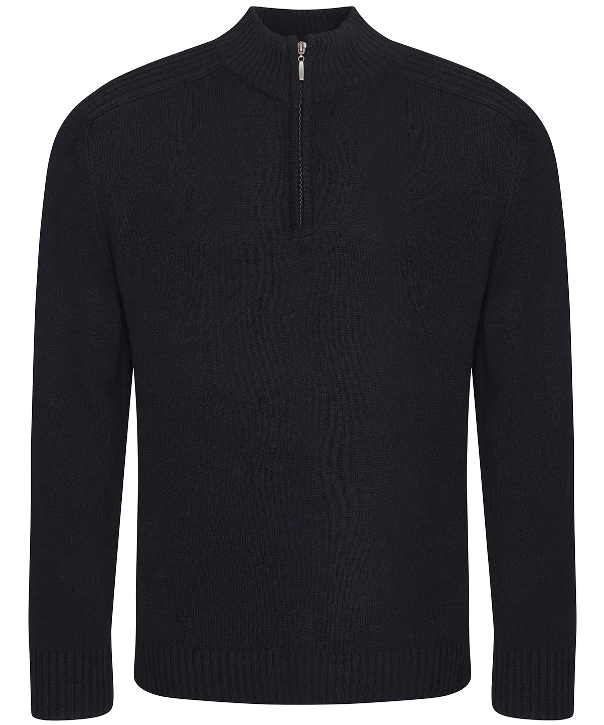 Wakhan  regen zip knit sweater | Black