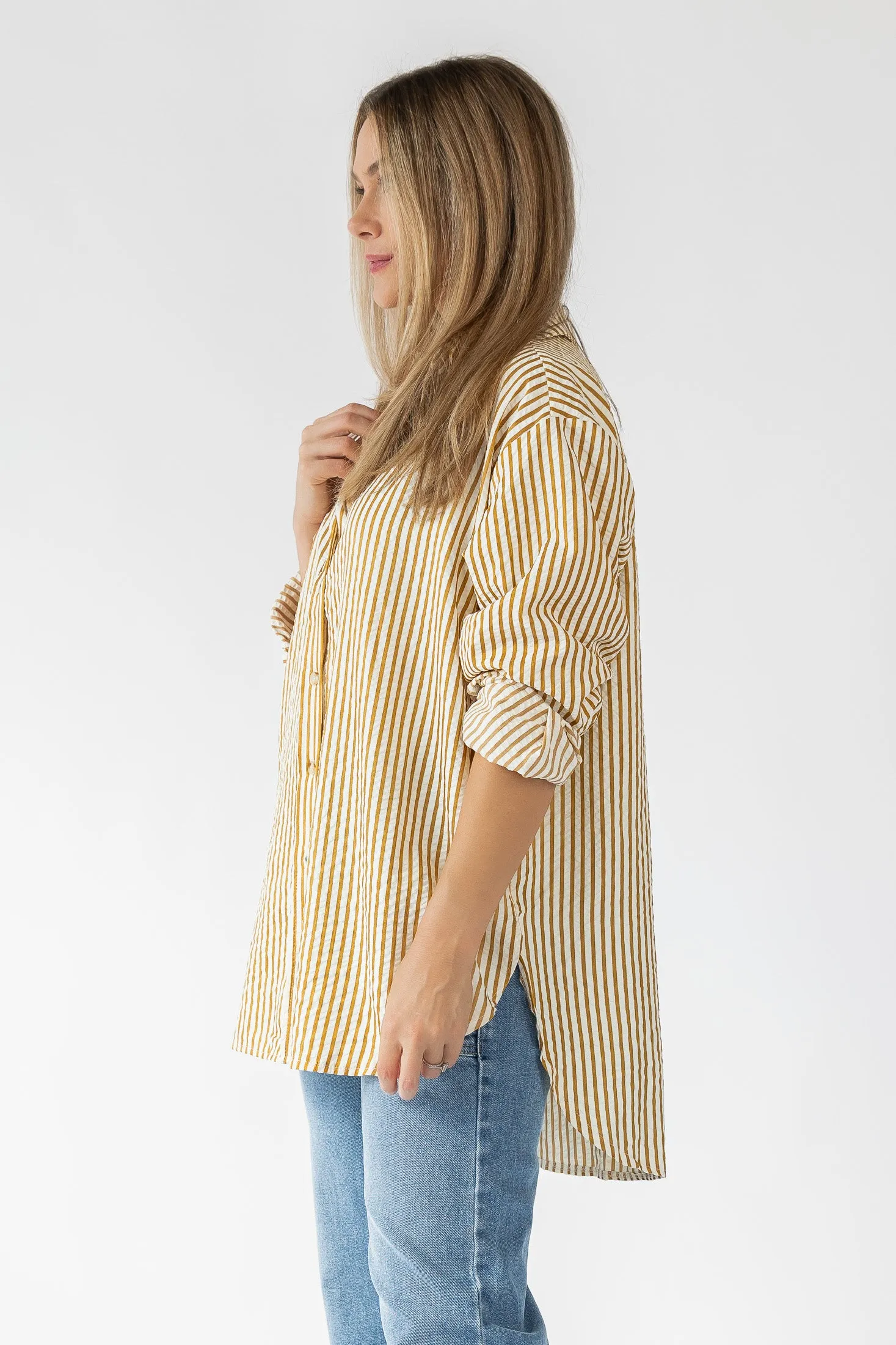 Wesley Gold Stripe Top - Final Sale