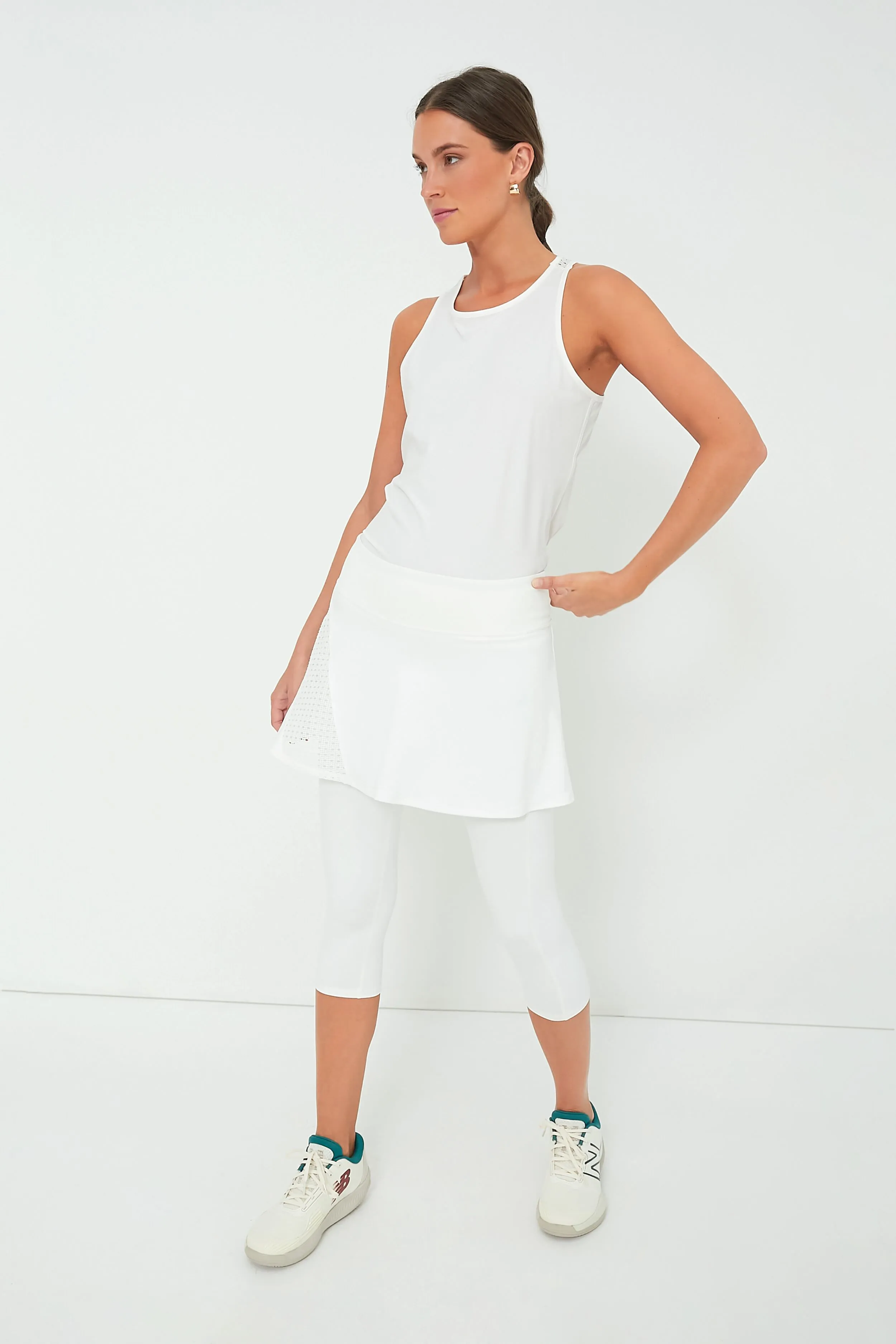 White Jesse Skirted Capri