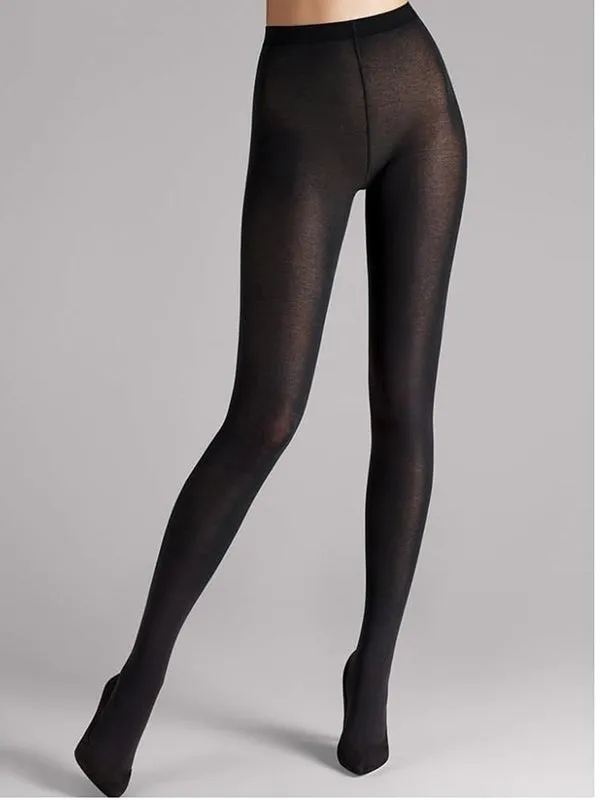 Wolford Cotton Velvet Tights (Black)