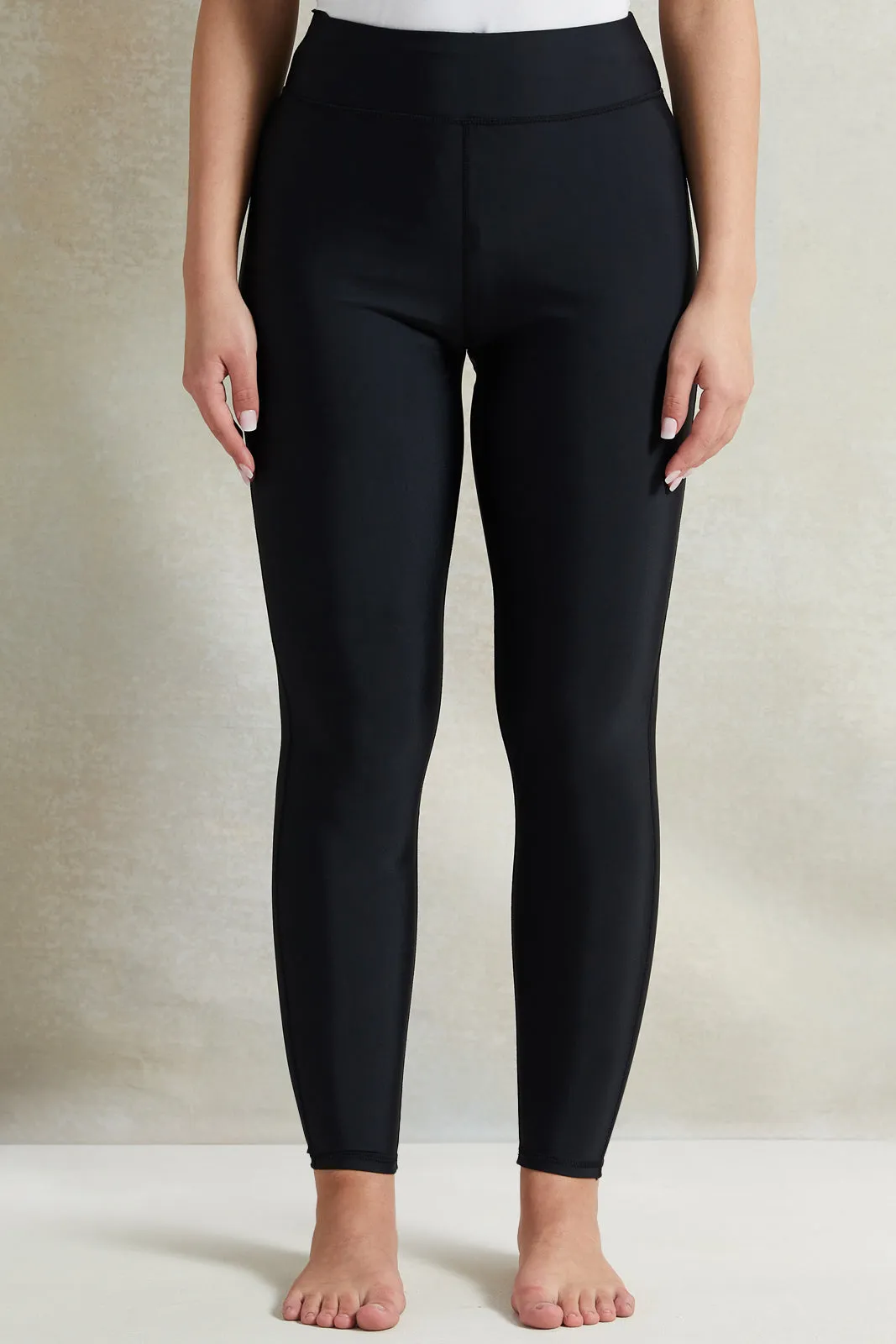 Women Black Butterfly Trim Burkini Set (2 Piece)