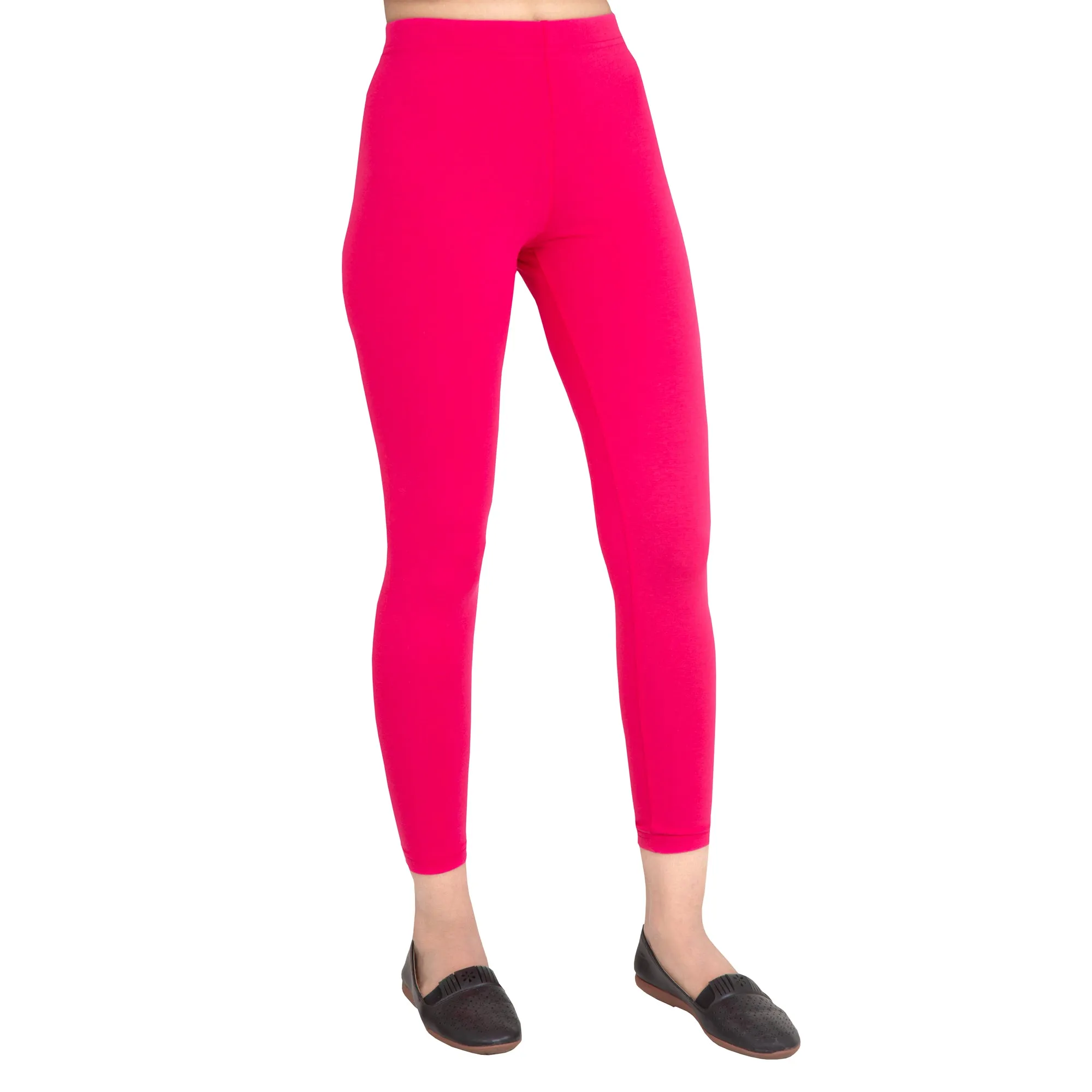 Women Dark Fuscia Ankle Length Legging