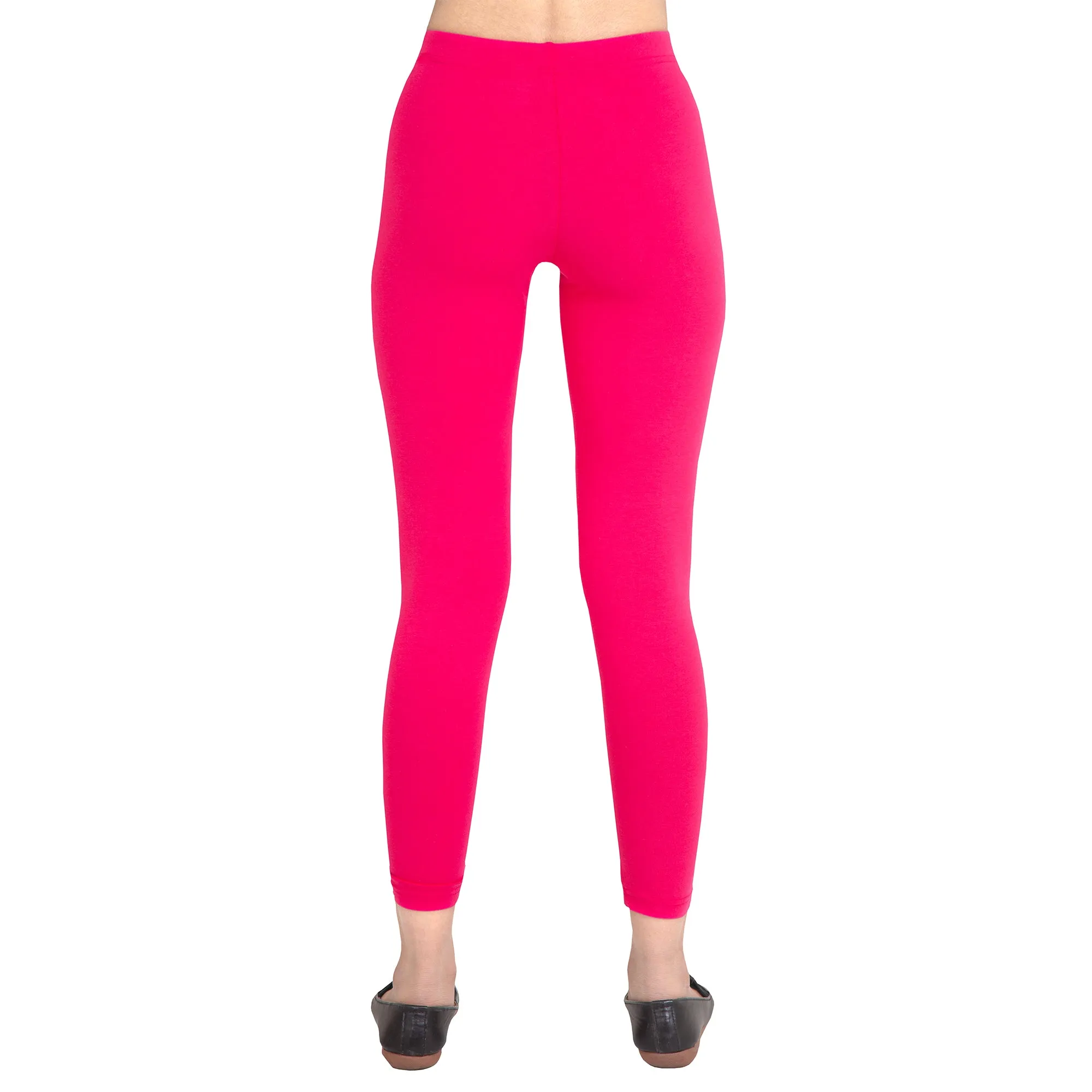 Women Dark Fuscia Ankle Length Legging