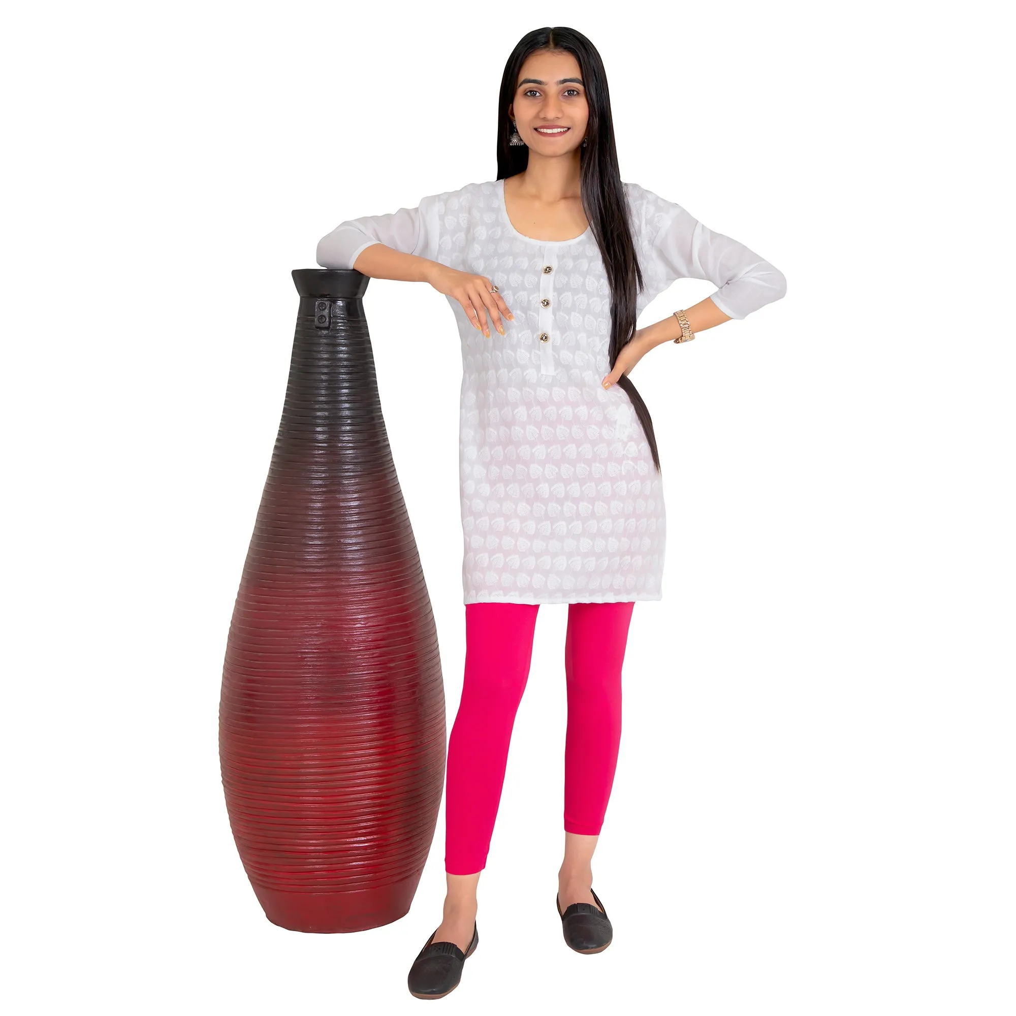 Women Dark Fuscia Ankle Length Legging