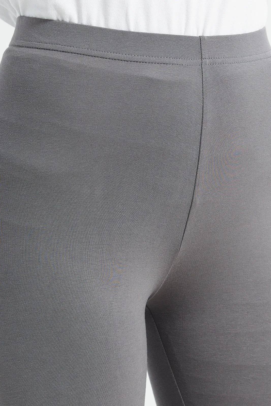Women Grey Cropped Leggings