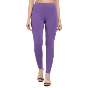 Women Light Lavender Regular Legging