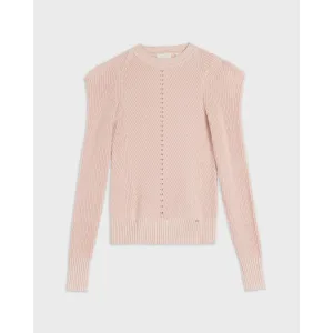 Women Wmk-Sunniie-Engineered Sleeve Detailed Sweater - Lt-Pink