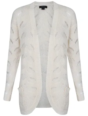 Womens Amara Reya Lilac Cardigan in cream