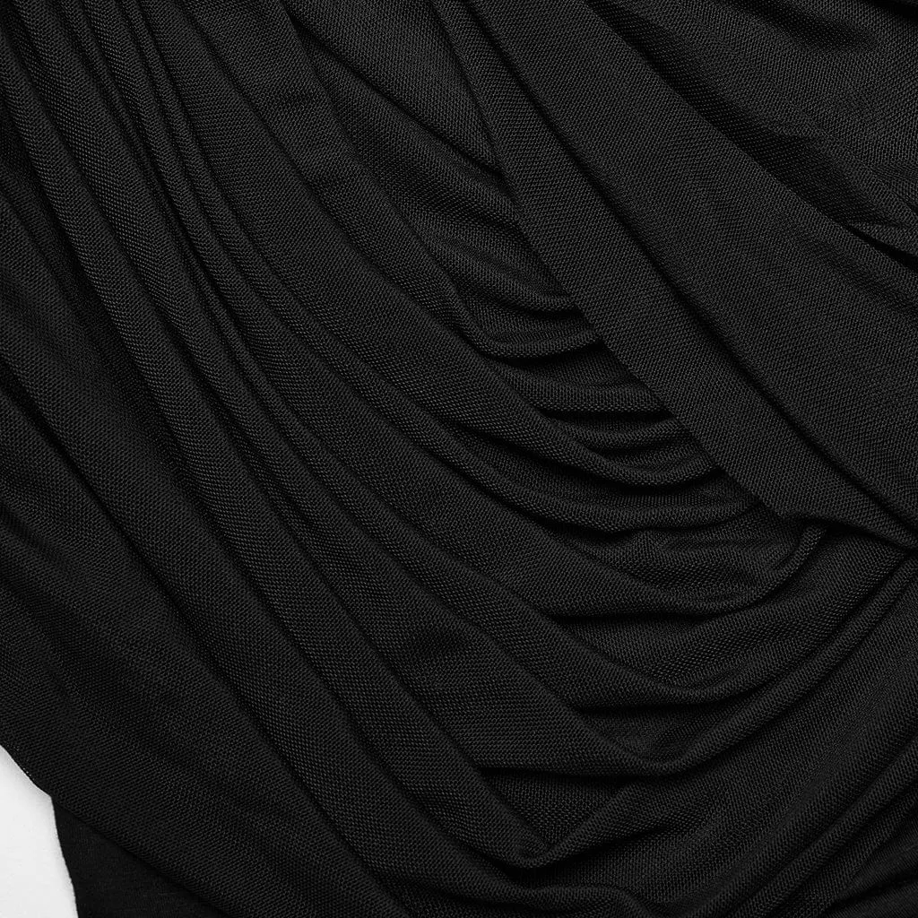 Women's Gothic Drawstring Layered Skirt