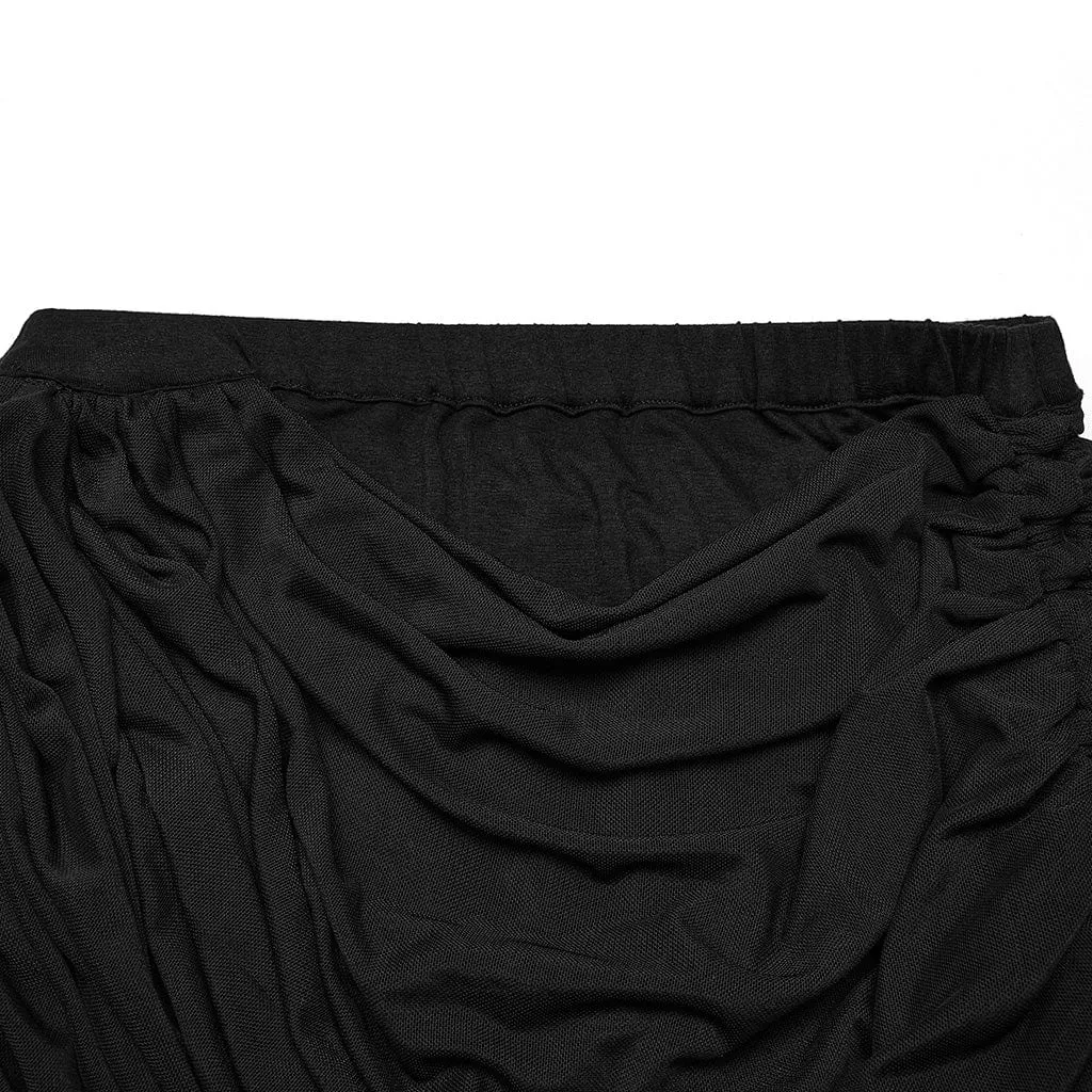 Women's Gothic Drawstring Layered Skirt