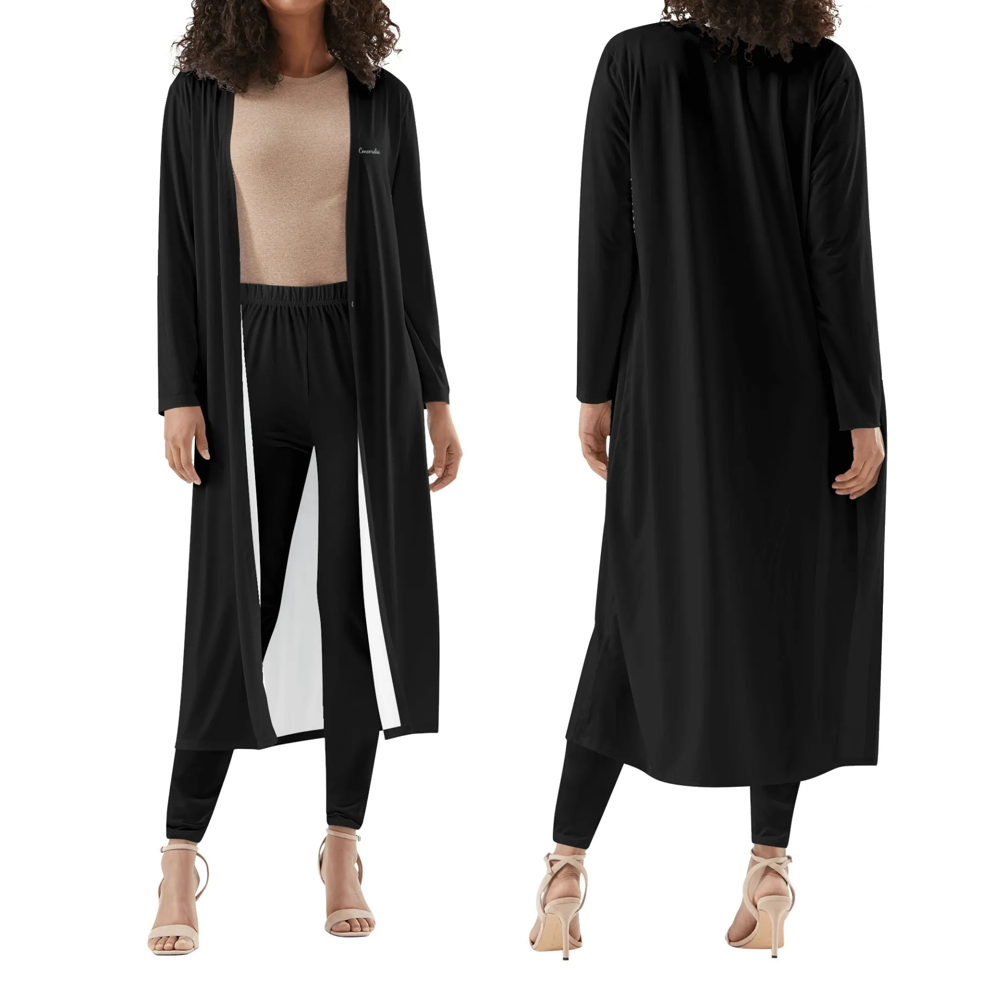 Women's Long Sleeve Cardigan and Leggings 2pcs - Comfortable and Stylish