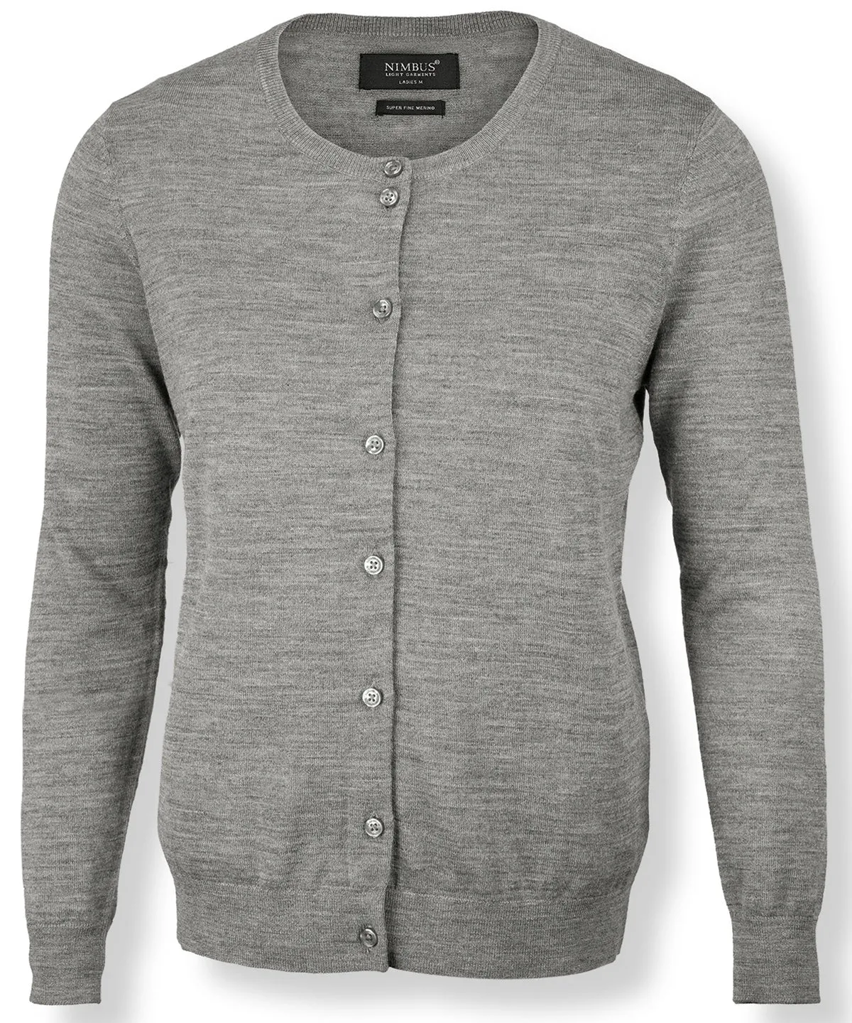 Womens Phoenix  luxurious merino blend cardigan | Grey Melange