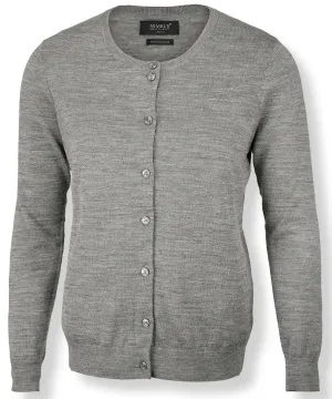 Womens Phoenix  luxurious merino blend cardigan | Grey Melange