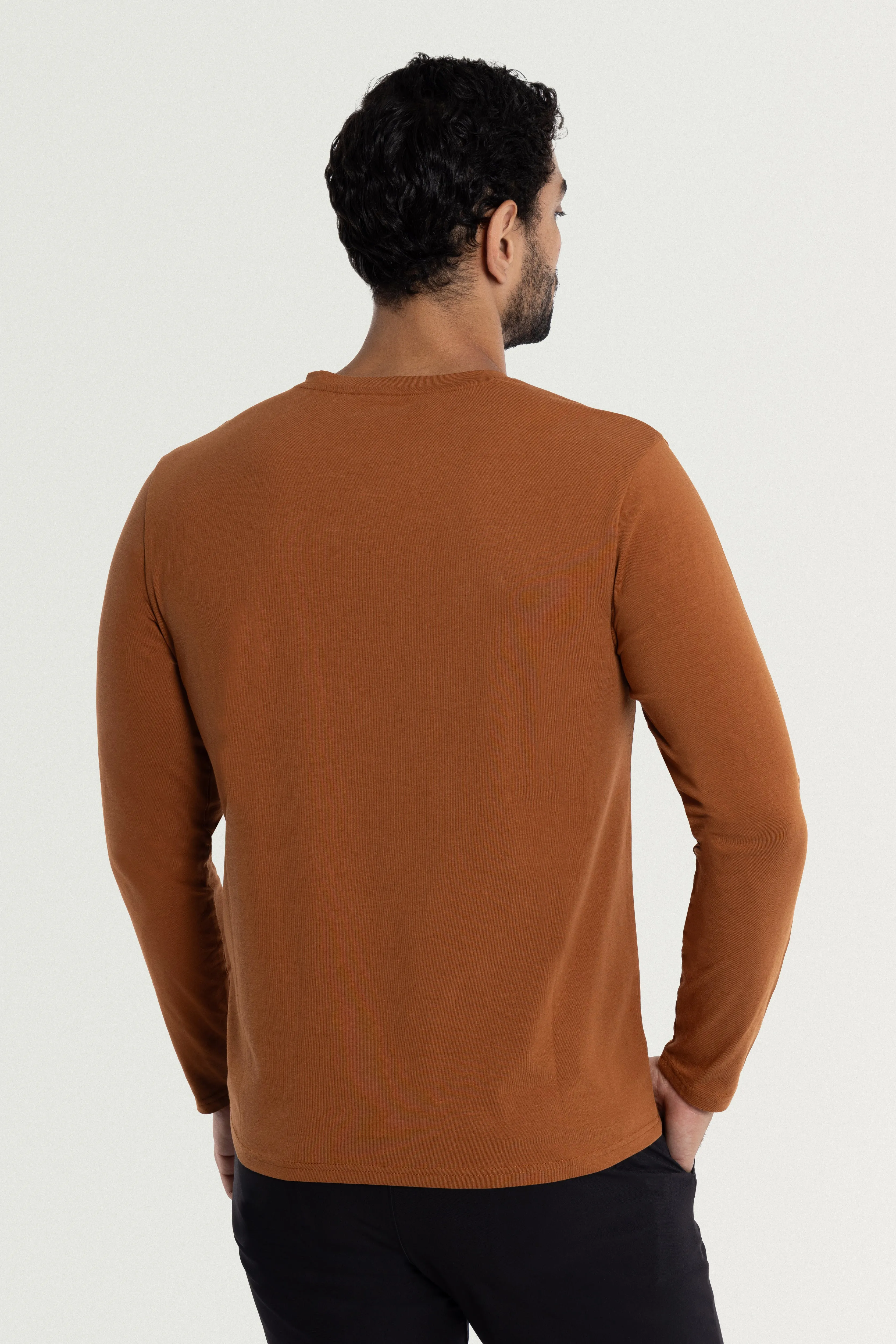 X RAY Men's Long Sleeve Henley Shirt