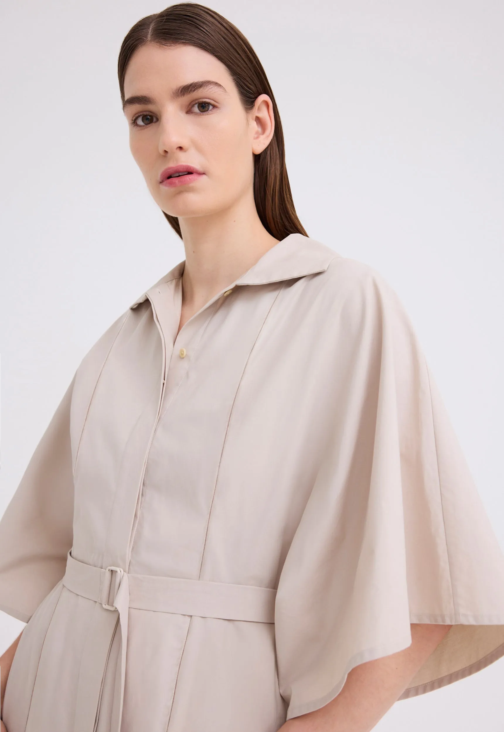 Xavier Shirt Maxi Dress - Canvas Beige