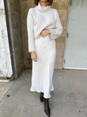 Z Supply Europa Poly Sheen Skirt | Sea Salt