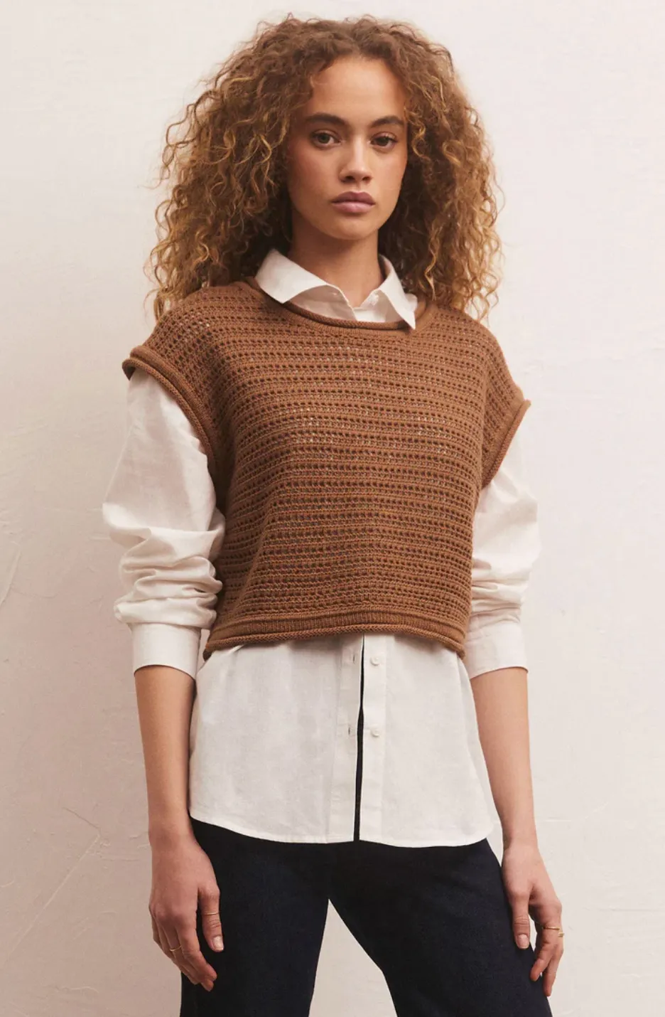 Zsup Sweater Vest-Chestnut