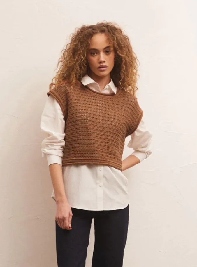 Zsup Sweater Vest-Chestnut
